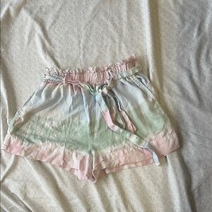 Anthropologie Cloth & Stone Multicolor Tie-Dye High Waist Shorts